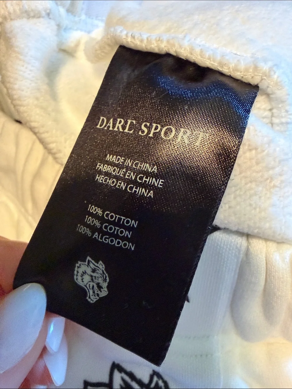 DARC SPORT Wolves “Roadster” White Sweat Shorts, NWT, Sz M, Streetwear
